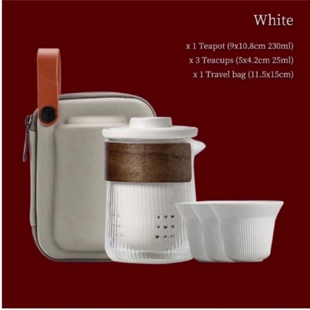 Glass and Ceramic Travel Tea Sets